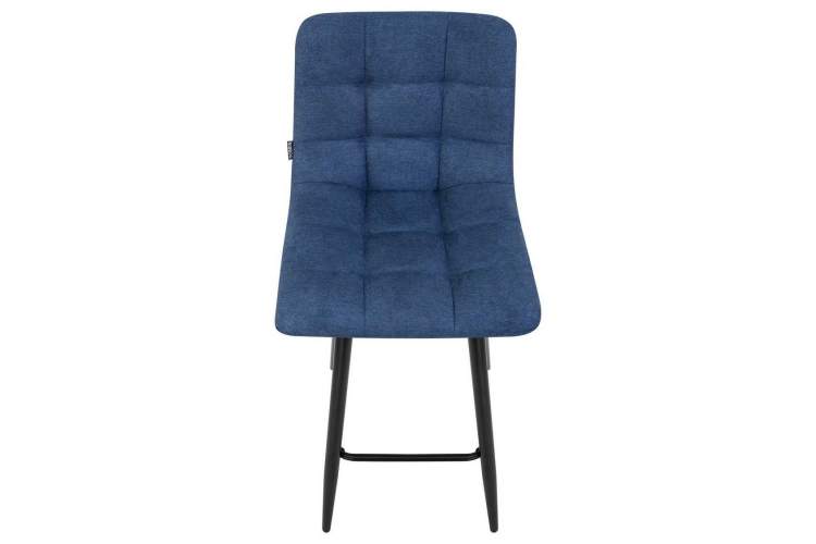 Стул барный DOBRIN NICOLE, черные матовые ножки, синяя ткань (UF860-14B)-6