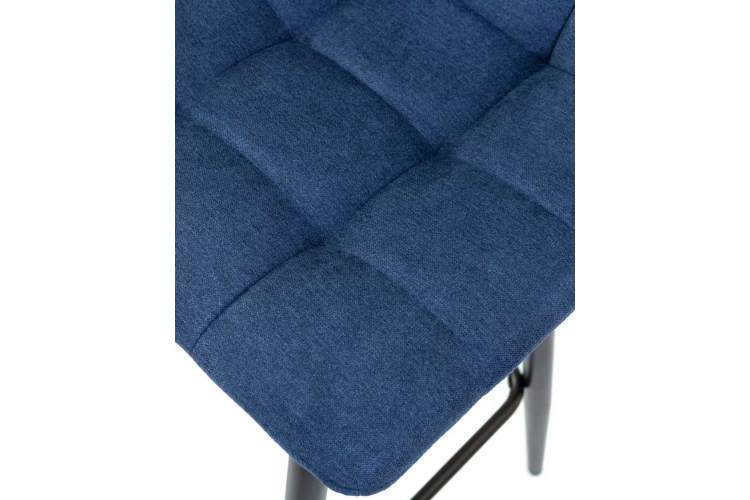 Стул барный DOBRIN NICOLE, черные матовые ножки, синяя ткань (UF860-14B)-7