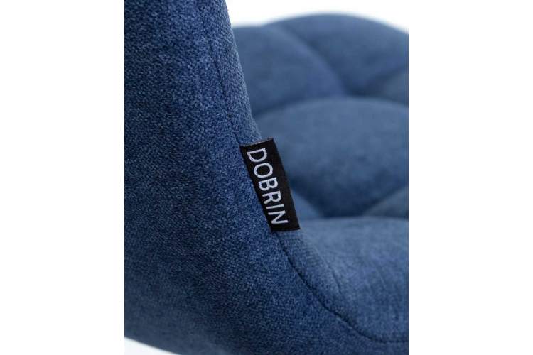 Стул барный DOBRIN NICOLE, черные матовые ножки, синяя ткань (UF860-14B)-8
