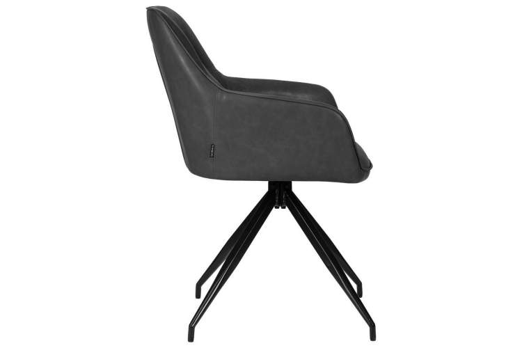 Стул обеденный DOBRIN DANIEL, черные ножки, винтажная антрацитовая экокожа (RU-08)-2