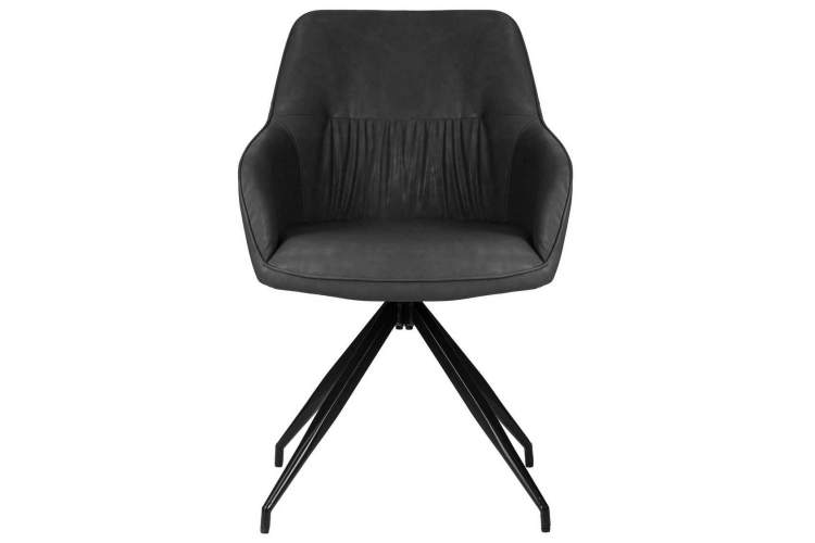 Стул обеденный DOBRIN DANIEL, черные ножки, винтажная антрацитовая экокожа (RU-08)-5