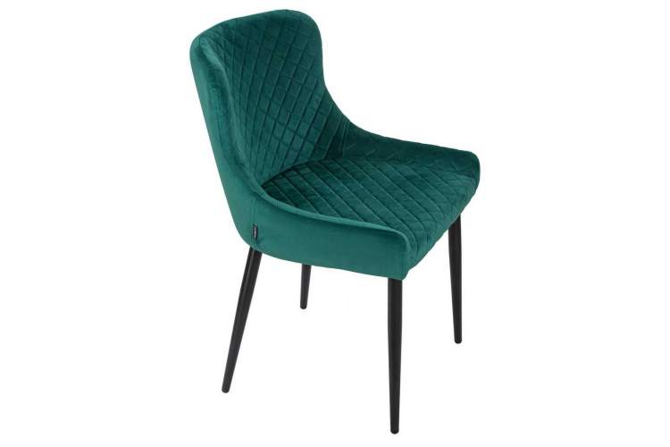 Стул обеденный DOBRIN RICHARD, черные матовые ножки, зелёный велюр (V108-64)-6