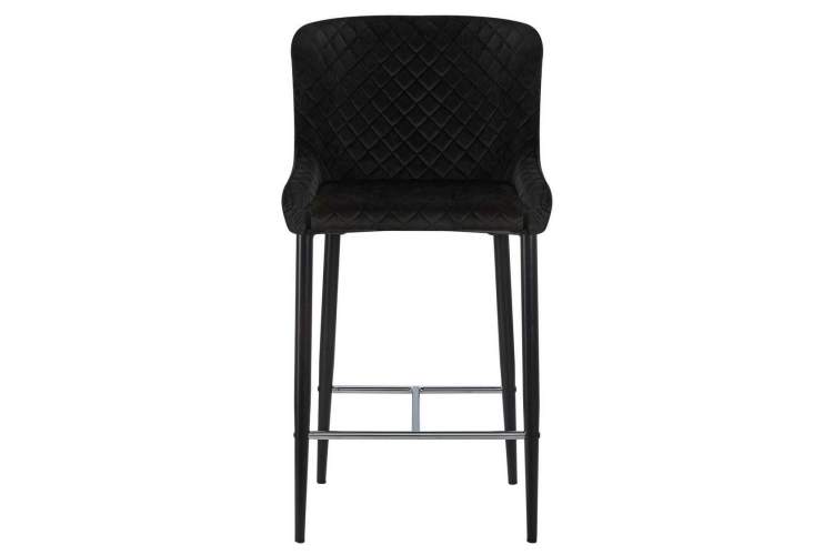 Стул полубарный DOBRIN CHRISTIAN'65, черные ножки, черный велюр (V108-77)-5