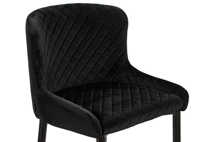 Стул полубарный DOBRIN CHRISTIAN'65, черные ножки, черный велюр (V108-77)-6
