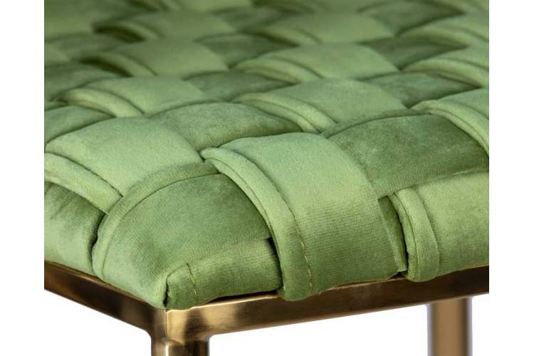 Стул барный DOBRIN EMMA GOLD, зеленый велюр (VF-08)-6