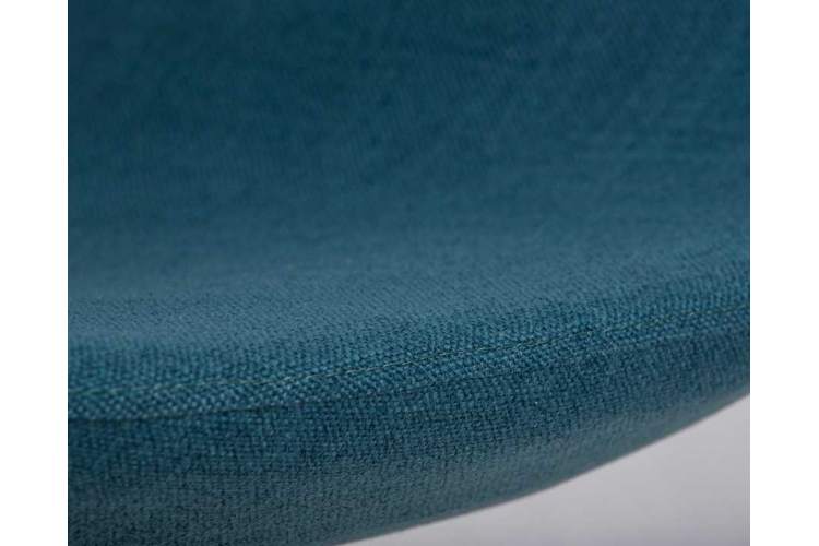 Кресло дизайнерское DOBRIN SWAN, синяя ткань IF6, алюминиевое основание-8