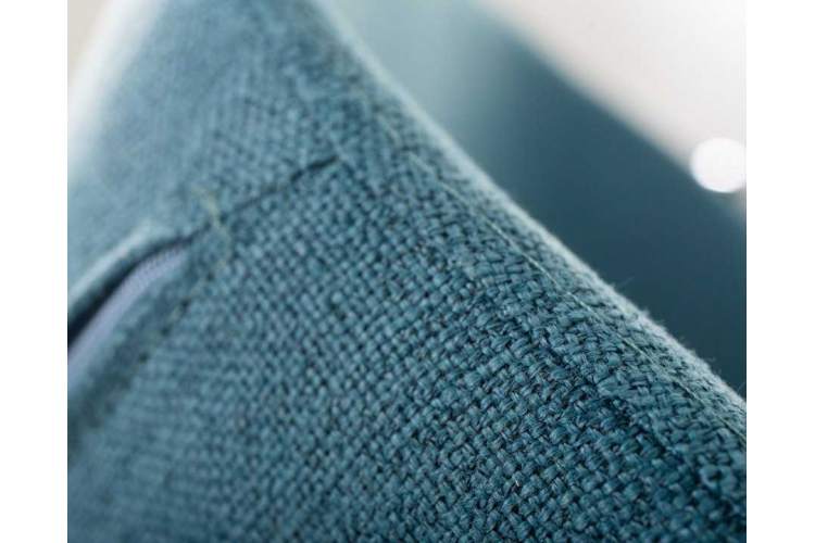 Кресло дизайнерское DOBRIN SWAN, синяя ткань IF6, алюминиевое основание-9