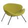 Набор 2 шт Кресло дизайнерское DOBRIN EMILY, светло-зеленая ткань AF3, черное основание