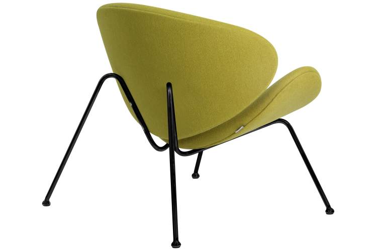 Набор 2 шт Кресло дизайнерское DOBRIN EMILY, светло-зеленая ткань AF3, черное основание-4