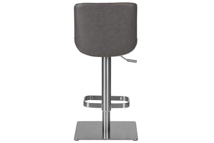 Стул барный DOBRIN ALDO, серый PU YP4, основание из нержавеющей стали-4