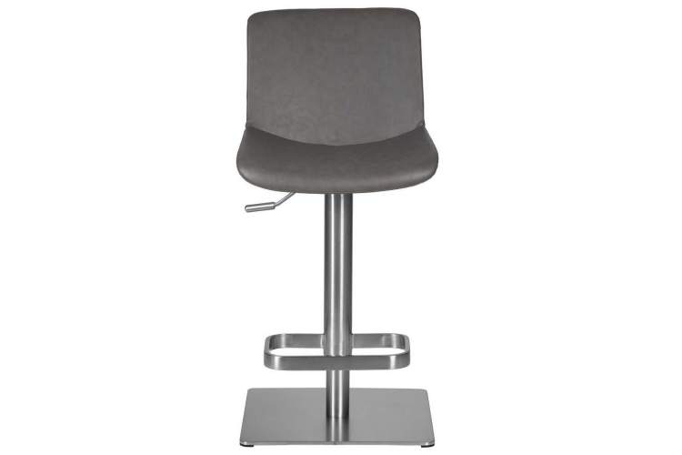 Стул барный DOBRIN ALDO, серый PU YP4, основание из нержавеющей стали-5
