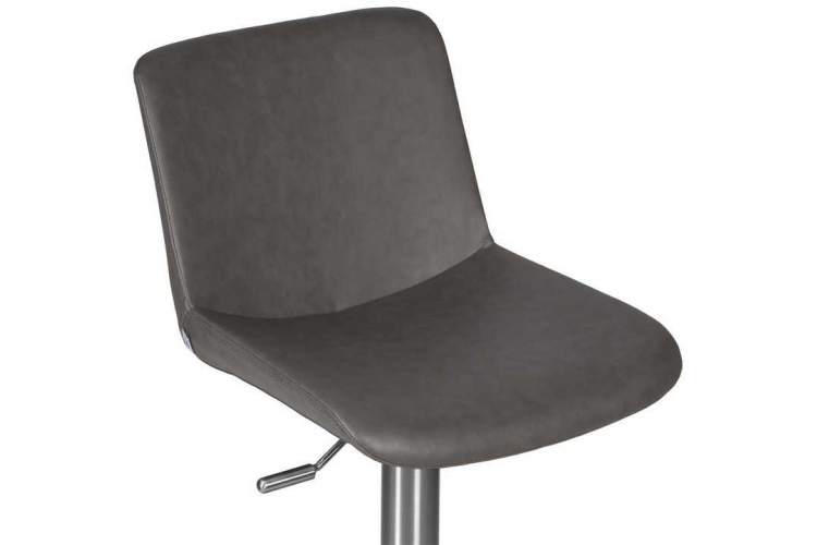 Стул барный DOBRIN ALDO, серый PU YP4, основание из нержавеющей стали-7