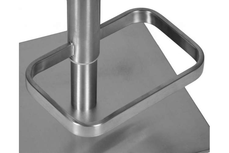 Стул барный DOBRIN ALDO, серый PU YP4, основание из нержавеющей стали-8