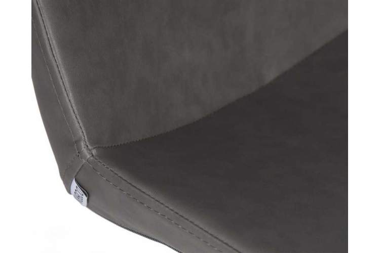 Стул барный DOBRIN ALDO, серый PU YP4, основание из нержавеющей стали-9