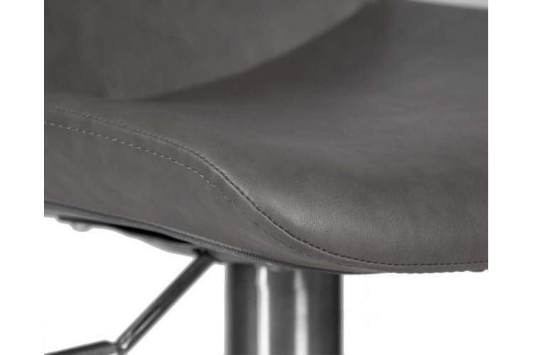 Стул барный DOBRIN ALDO, серый PU YP4, основание из нержавеющей стали-10