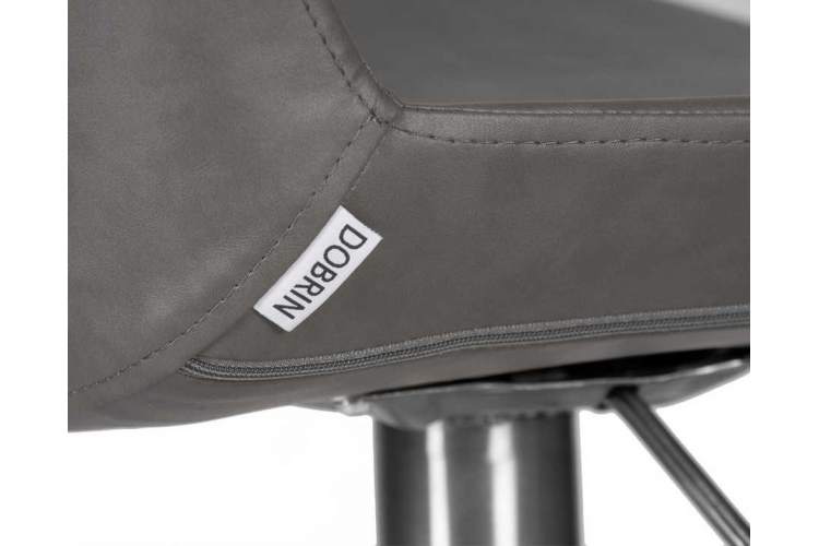 Стул барный DOBRIN ALDO, серый PU YP4, основание из нержавеющей стали-11