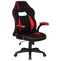 Геймерское Кресло игровое DOBRIN RICK, черно-красная ткань
