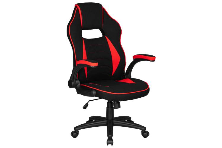 Кресло игровое DOBRIN RICK, черно-красная ткань