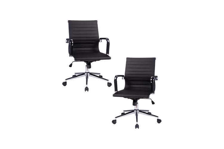 Набор 2 шт Офисное кресло для руководителей DOBRIN CLAYTON, чёрный