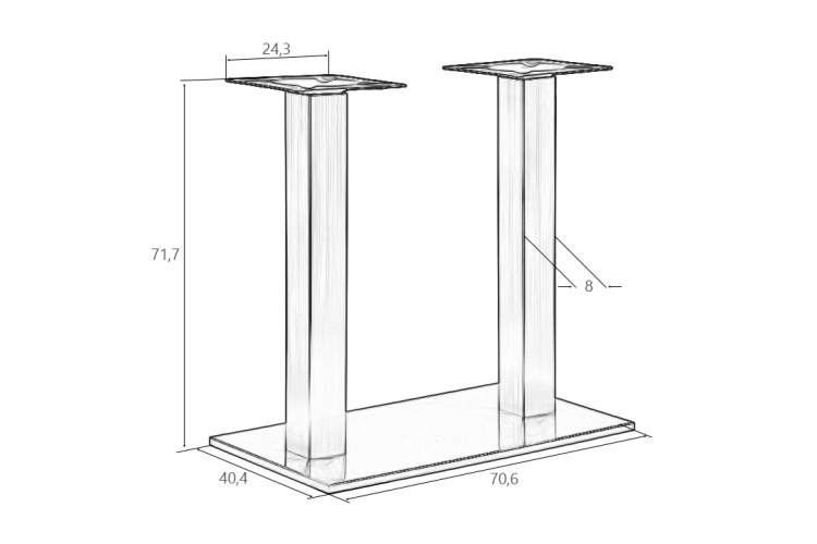Подстолье обеденное DOBRIN DEBRA WIDE-4
