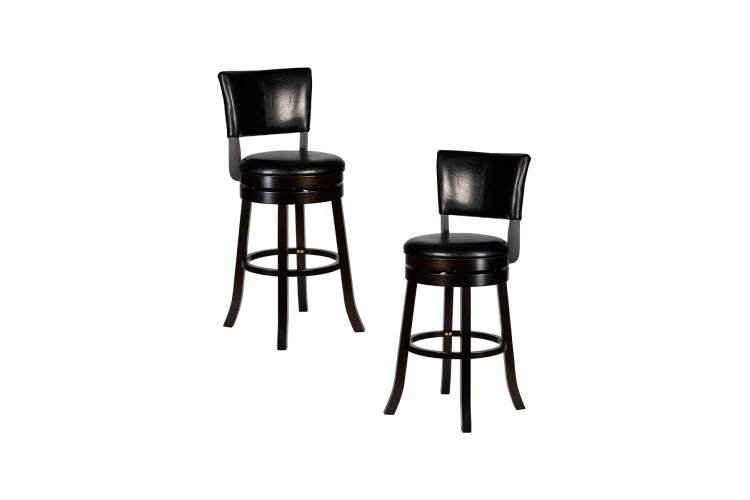 Набор 2 шт Вращающийся полубарный стул DOBRIN JOHN COUNTER, капучино, черный
