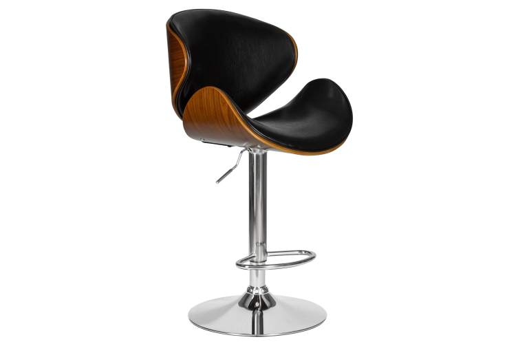 Набор 2 шт Стул барный DOBRIN JACK, цвет черный глянец PU ABD 002-1