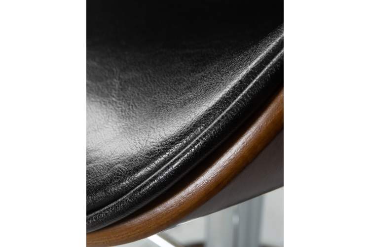 Набор 2 шт Стул барный DOBRIN JACK, цвет черный глянец PU ABD 002-8