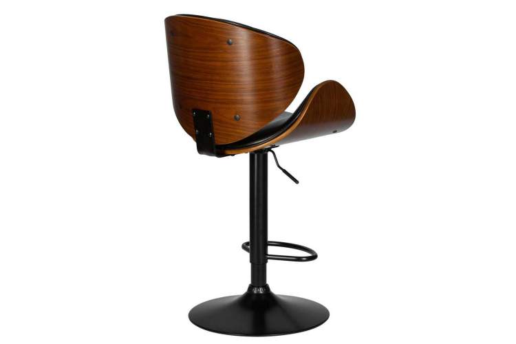 Стул барный DOBRIN JACK BLACK, цвет черный глянец PU ABD 002-5