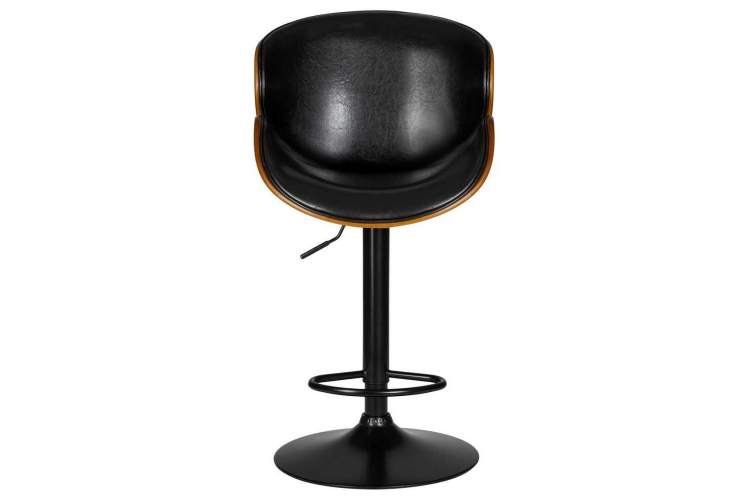 Стул барный DOBRIN JACK BLACK, цвет черный глянец PU ABD 002-7