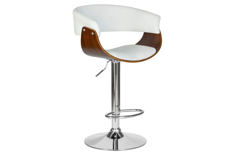 Набор 2 шт Стул барный DOBRIN OSTIN, цвет белый PU ABA 008-1