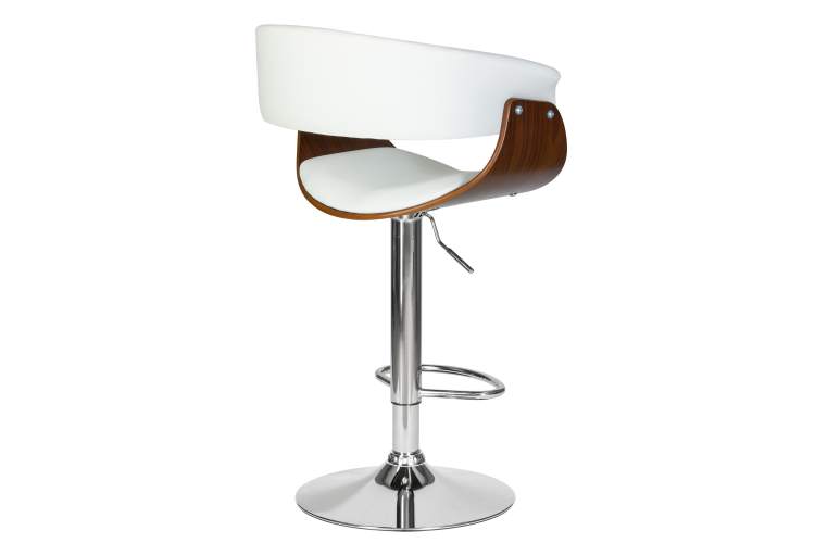 Набор 2 шт Стул барный DOBRIN OSTIN, цвет белый PU ABA 008-4