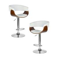 Набор 2 шт Стул барный DOBRIN OSTIN, цвет белый PU ABA 008