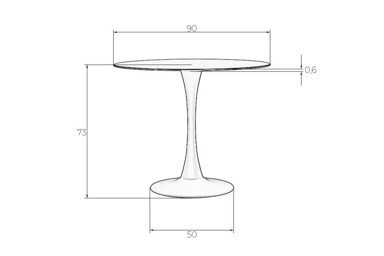 Стол обеденный MIA, черная столешница, черное основание-4