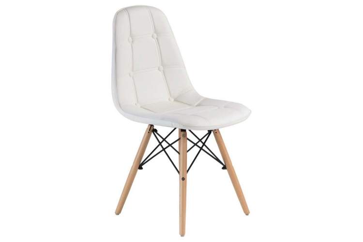 Стул обеденный DOBRIN BENNET, ножки светлый бук, белый-1