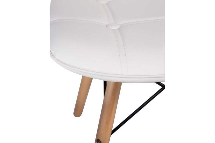 Стул обеденный DOBRIN BENNET, ножки светлый бук, белый-6