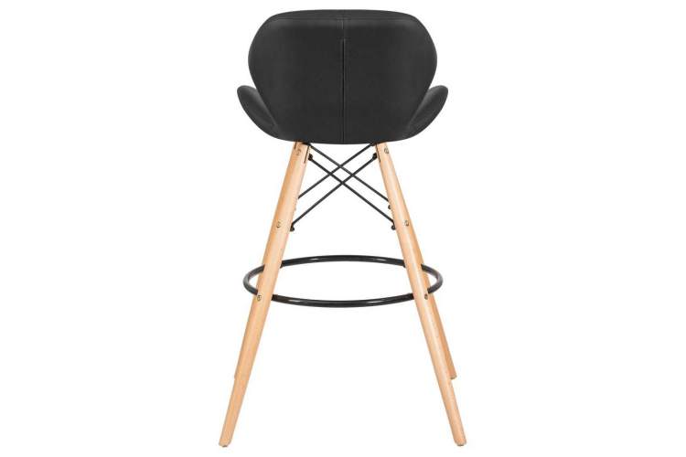 Стул барный DOBRIN BUTTERFLY BAR, ножки светлый бук, цвет чёрный-4