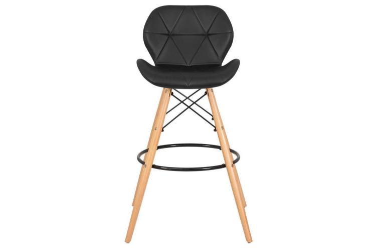 Стул барный DOBRIN BUTTERFLY BAR, ножки светлый бук, цвет чёрный-5