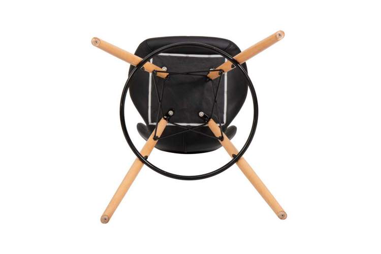 Стул барный DOBRIN BUTTERFLY BAR, ножки светлый бук, цвет чёрный-6