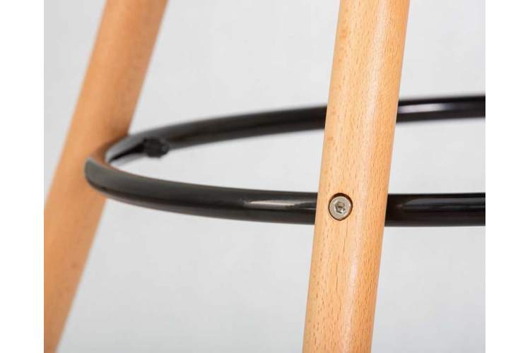 Стул барный DOBRIN BUTTERFLY BAR, ножки светлый бук, цвет чёрный-10