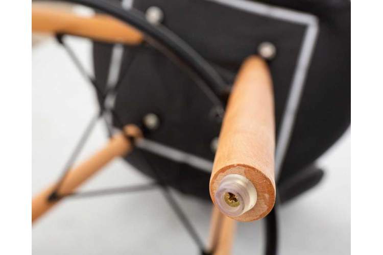 Стул барный DOBRIN BUTTERFLY BAR, ножки светлый бук, цвет чёрный-12