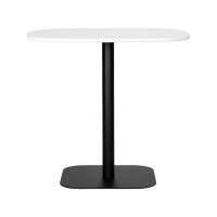 Стол обеденный DOBRIN OTIS, белая столешница, черное основание