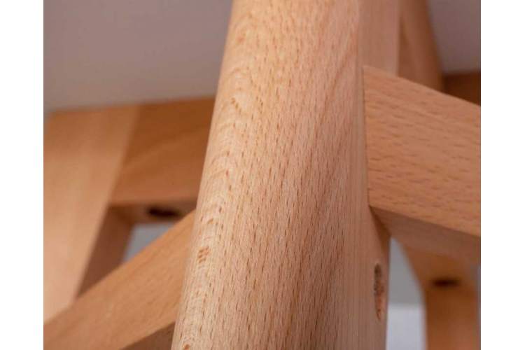 Стол обеденный DOBRIN ALBERT'90, белая столешница, основание светлый бук-4