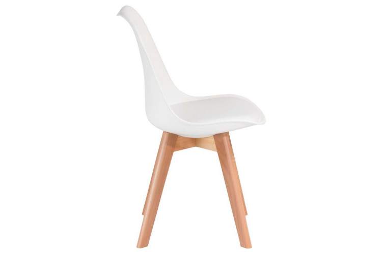 Стул обеденный DOBRIN JERRY SOFT, ножки светлый бук, цвет сиденья белый (W-02)-2