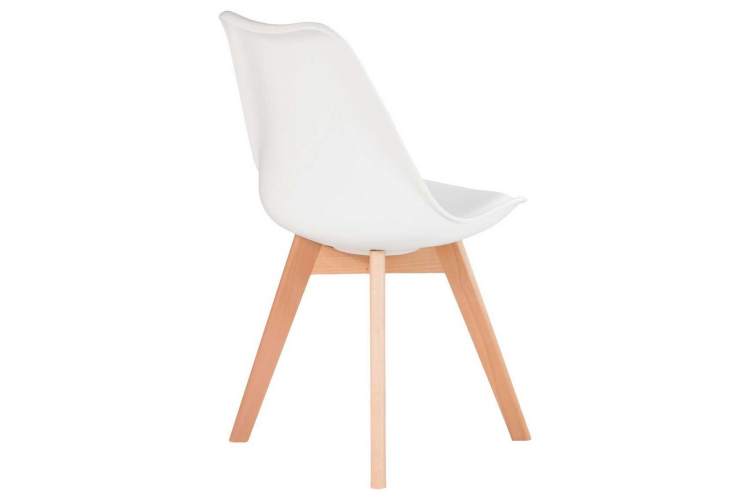 Стул обеденный DOBRIN JERRY SOFT, ножки светлый бук, цвет сиденья белый (W-02)-3