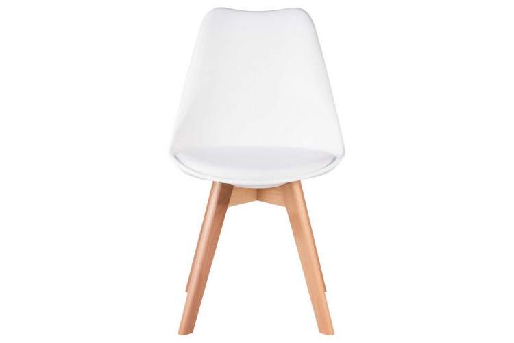 Стул обеденный DOBRIN JERRY SOFT, ножки светлый бук, цвет сиденья белый (W-02)-5