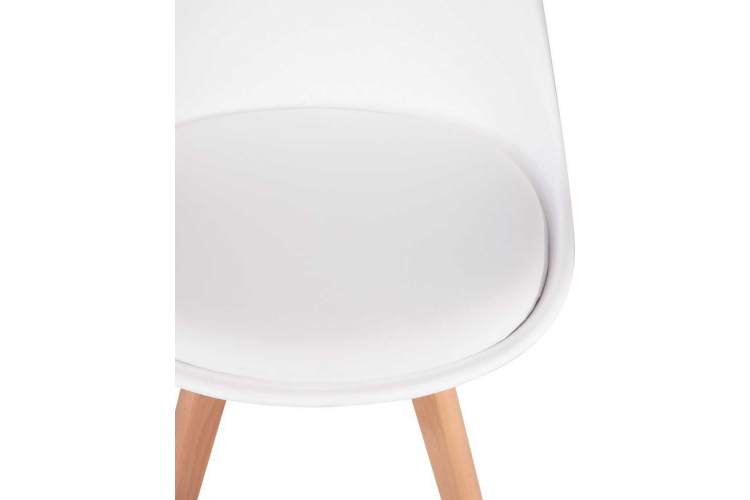 Стул обеденный DOBRIN JERRY SOFT, ножки светлый бук, цвет сиденья белый (W-02)-6