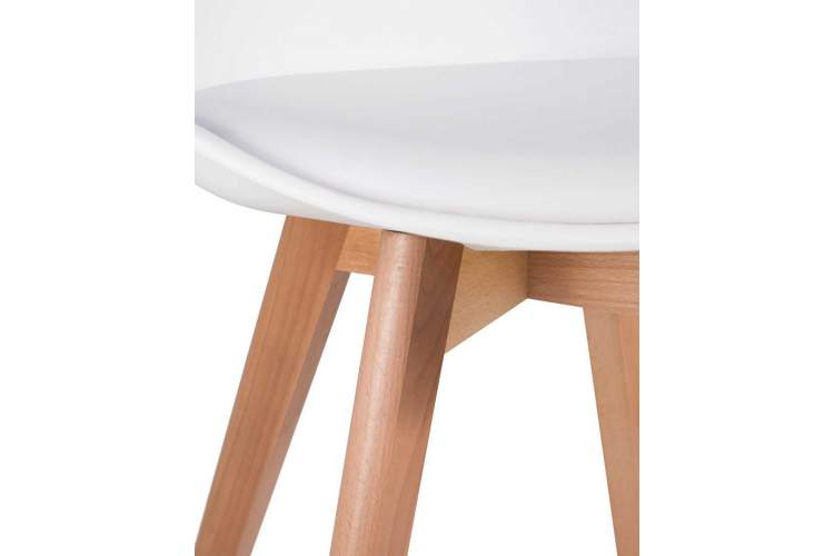 Стул обеденный DOBRIN JERRY SOFT, ножки светлый бук, цвет сиденья белый (W-02)-7