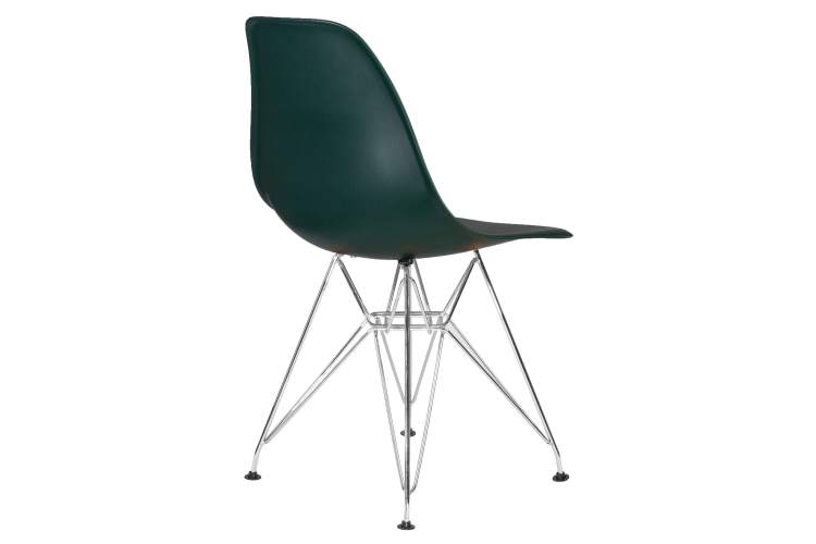 Набор 4 шт Стул обеденный DOBRIN DSR, ножки хром, цвет тёмно-зеленый (G-13)-4