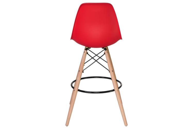 Набор 2 шт Стул барный DOBRIN DSW BAR, ножки светлый бук, цвет сиденья красный (R-02)-5