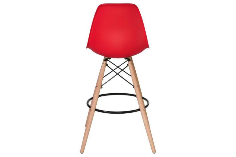 Стул барный DOBRIN DSW BAR, ножки светлый бук, цвет сиденья красный (R-02)-4